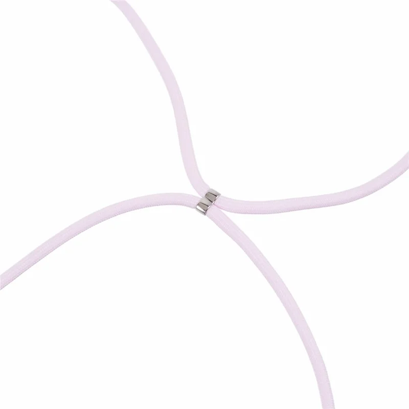 For iPhone 13 TPU Case Fiber Lining Anti-scratch Phone Cover with Long Lanyard - Purple