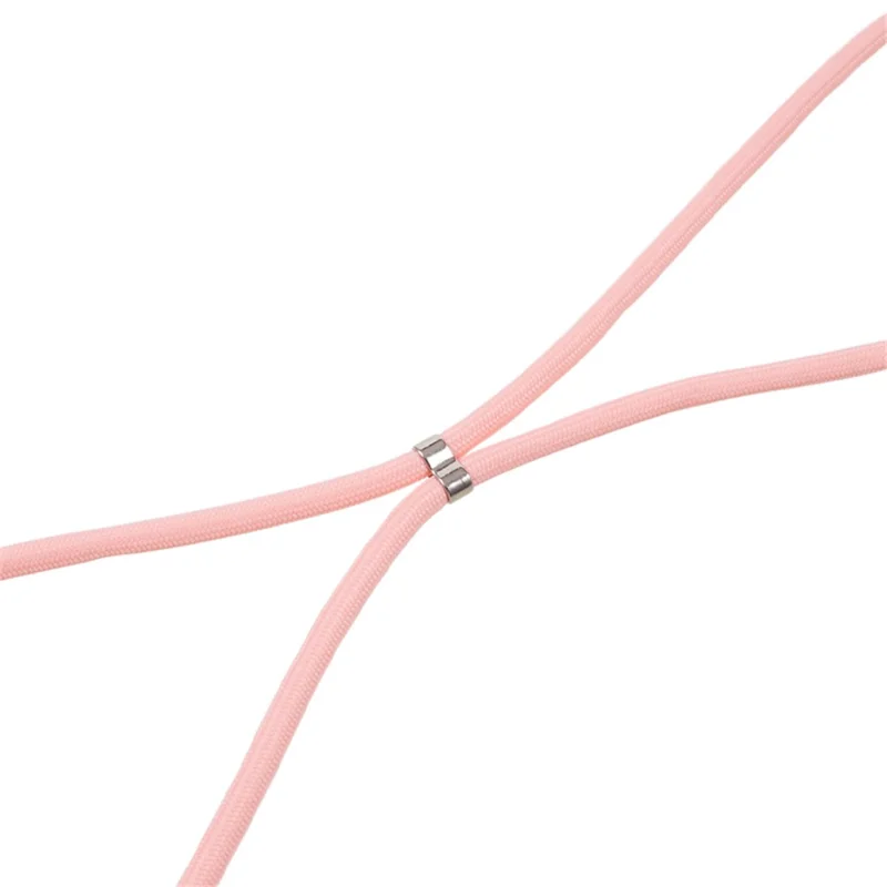 For Samsung Galaxy A54 5G TPU Case Fiber Lining Rubberized Cover with Long Lanyard - Pink