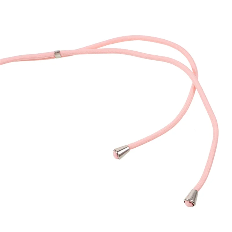 For Samsung Galaxy A54 5G TPU Case Fiber Lining Rubberized Cover with Long Lanyard - Pink