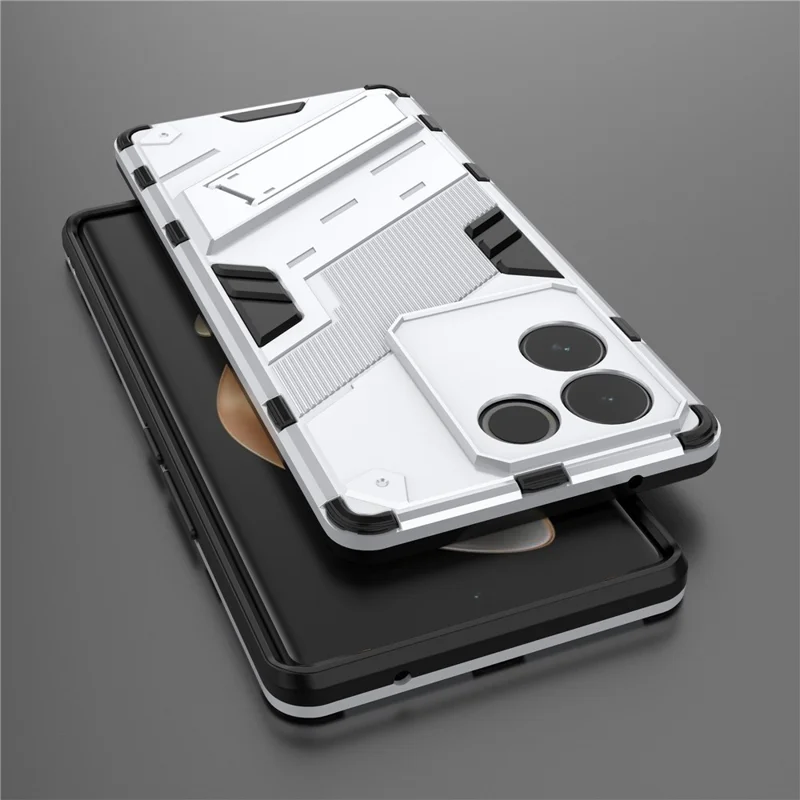 Obudowa tylna na vivo S17e 5G z PC + TPU, odporna na upadki, z podstawką - Biały