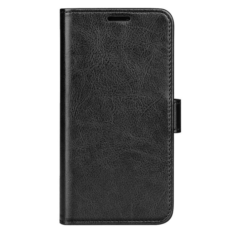 Custodia per telefono in TPU+PU Leather per iPhone 15 Pro Max, custodia a portafoglio con texture Crazy Horse, custodia a portafoglio - Nero