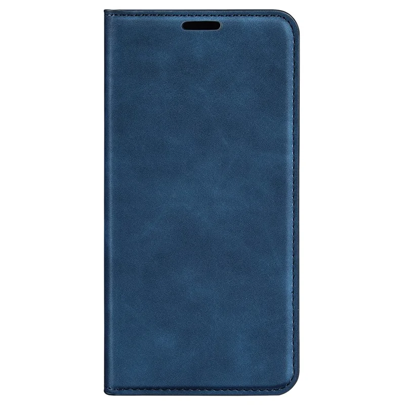 For iPhone 15 Plus Shockproof PU Leather Wallet Flip Case Skin-touch Stand Cover - Blue