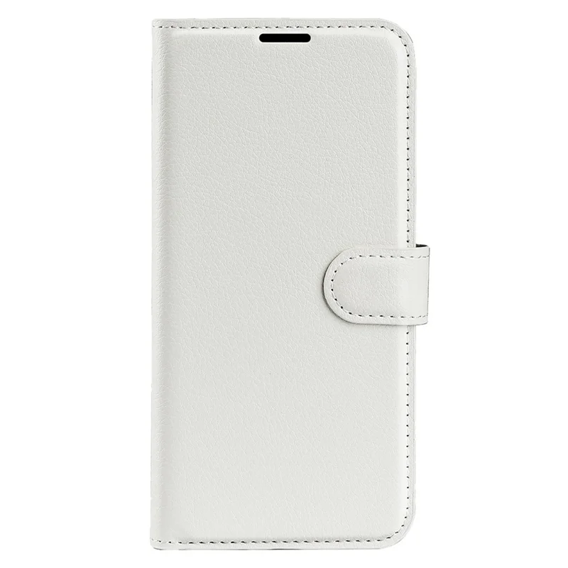 Litchi Texture Shell for ZTE Blade A53 Wallet Phone Cover Stand Mobile Phone PU Leather Case - White