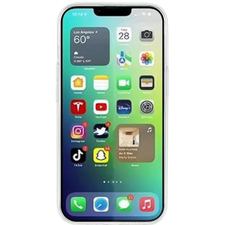 For iPhone 15 Plus Slim-Fit TPU Cell Phone Cover Dustproof Clear Phone Case Anti-Scratch Protector