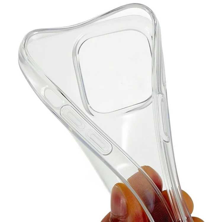 Super Slim TPU Phone Cover for iPhone 15 Pro , HD Clear Shell Dustproof Cell Phone Case