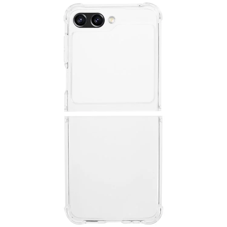 Pour Samsung Galaxy Z Flip5 5G Transparent TPU Housse de Téléphone Conception Deux-Pièces Anti-rayures Housse de Téléphone