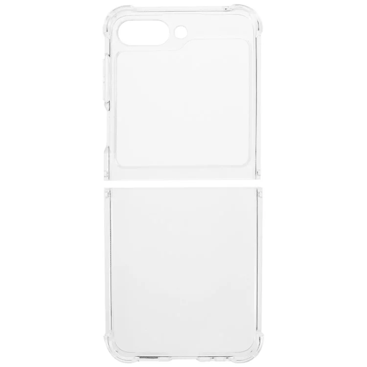 Pour Samsung Galaxy Z Flip5 5G Transparent TPU Housse de Téléphone Conception Deux-Pièces Anti-rayures Housse de Téléphone