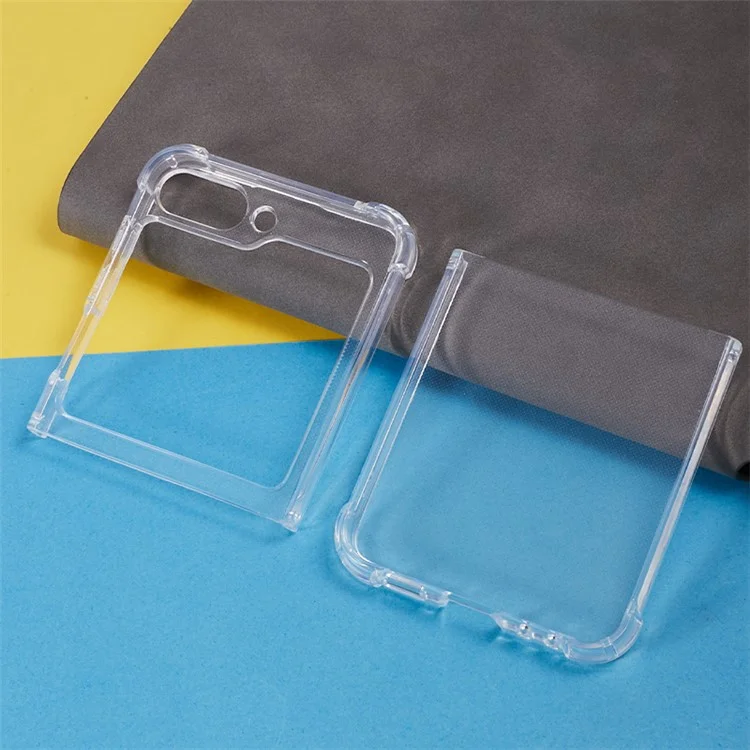 Pour Samsung Galaxy Z Flip5 5G Transparent TPU Housse de Téléphone Conception Deux-Pièces Anti-rayures Housse de Téléphone
