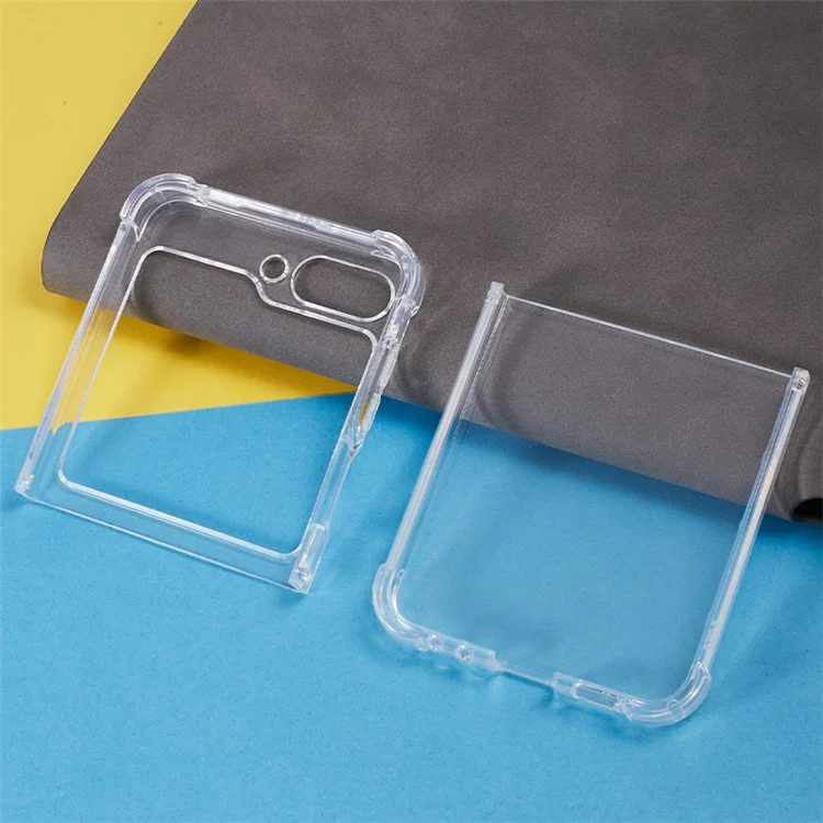 Pour Samsung Galaxy Z Flip5 5G Transparent TPU Housse de Téléphone Conception Deux-Pièces Anti-rayures Housse de Téléphone