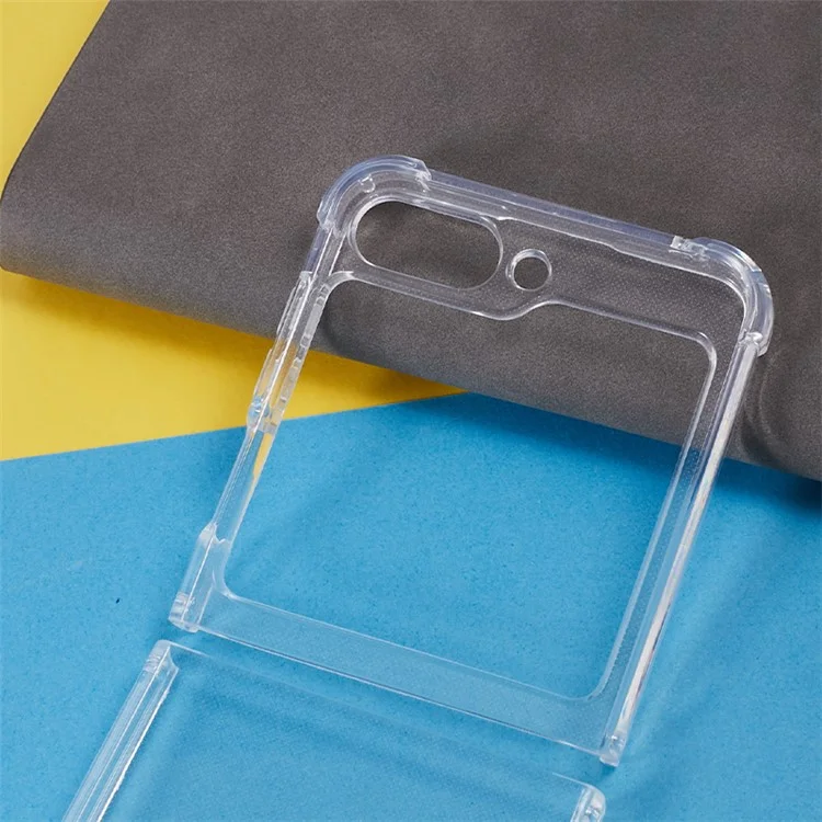 Pour Samsung Galaxy Z Flip5 5G Transparent TPU Housse de Téléphone Conception Deux-Pièces Anti-rayures Housse de Téléphone