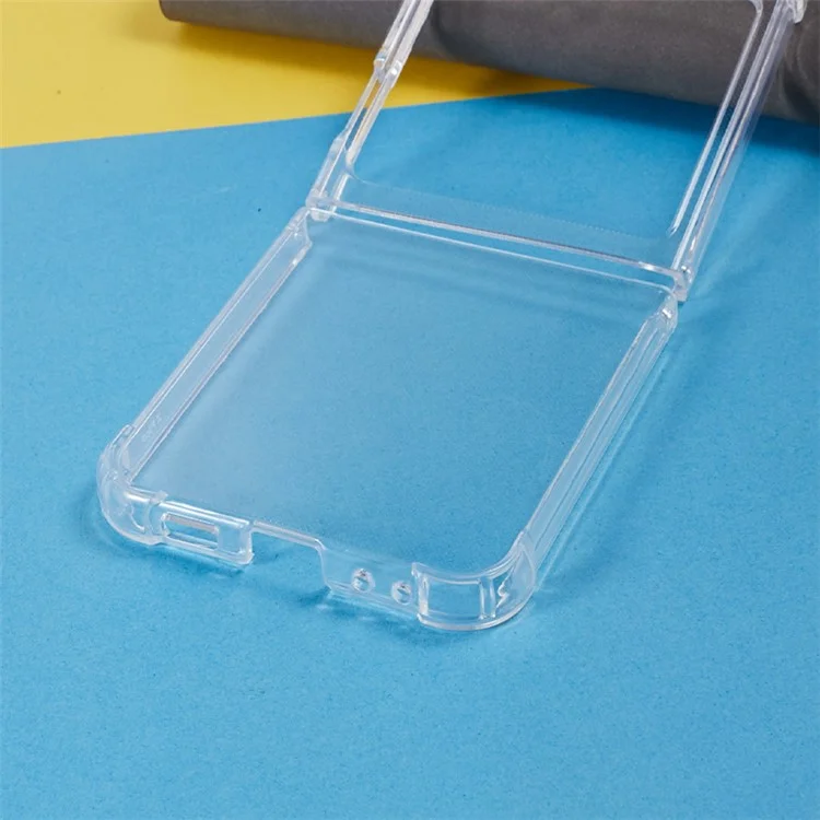 Pour Samsung Galaxy Z Flip5 5G Transparent TPU Housse de Téléphone Conception Deux-Pièces Anti-rayures Housse de Téléphone