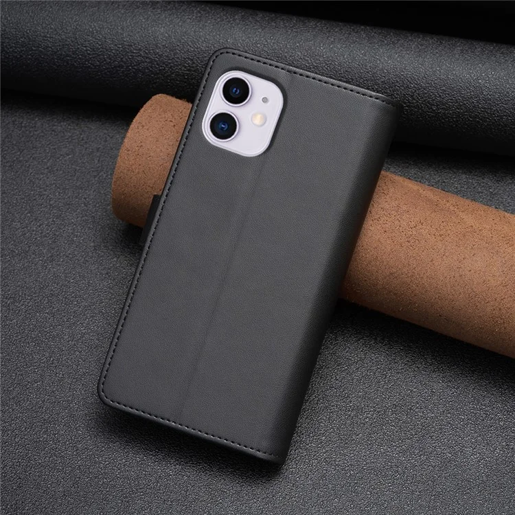 BF Style-19 Zipper Pocket Phone Case для iPhone 11, кожаный чехол-кошелек с подставкой - черный