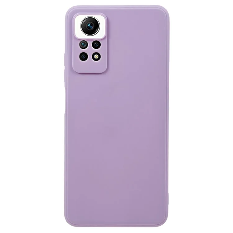 Для Xiaomi Redmi Note 12 Pro 4G с прямыми краями TPU чехол для телефона, точные вырезы, противоударный чехол - фиолетовый