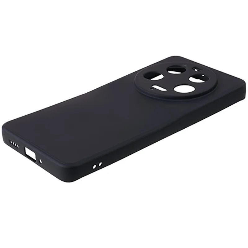 For Xiaomi 13 Ultra Fiber Lining Soft TPU Case Anti-Scratch Rubberized Phone Cover - Black