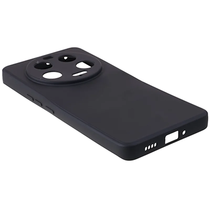 For Xiaomi 13 Ultra Fiber Lining Soft TPU Case Anti-Scratch Rubberized Phone Cover - Black