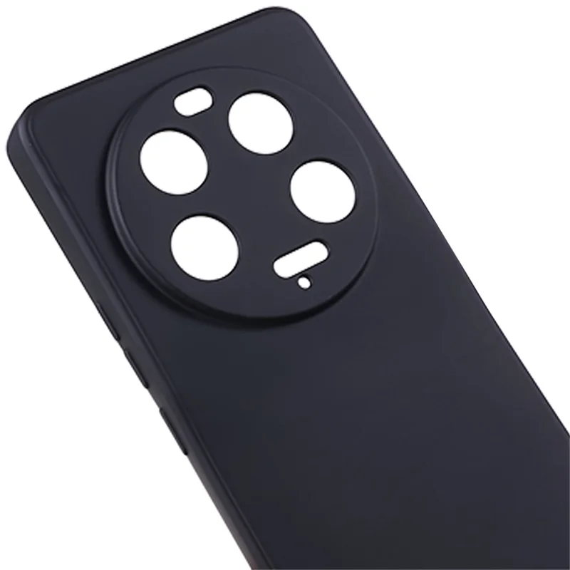 For Xiaomi 13 Ultra Fiber Lining Soft TPU Case Anti-Scratch Rubberized Phone Cover - Black