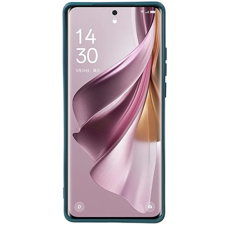 Для Oppo Reno10 Pro+ 5G Fiber Lining Protective Phone Case Rubberized TPU Back Cover - Army Green