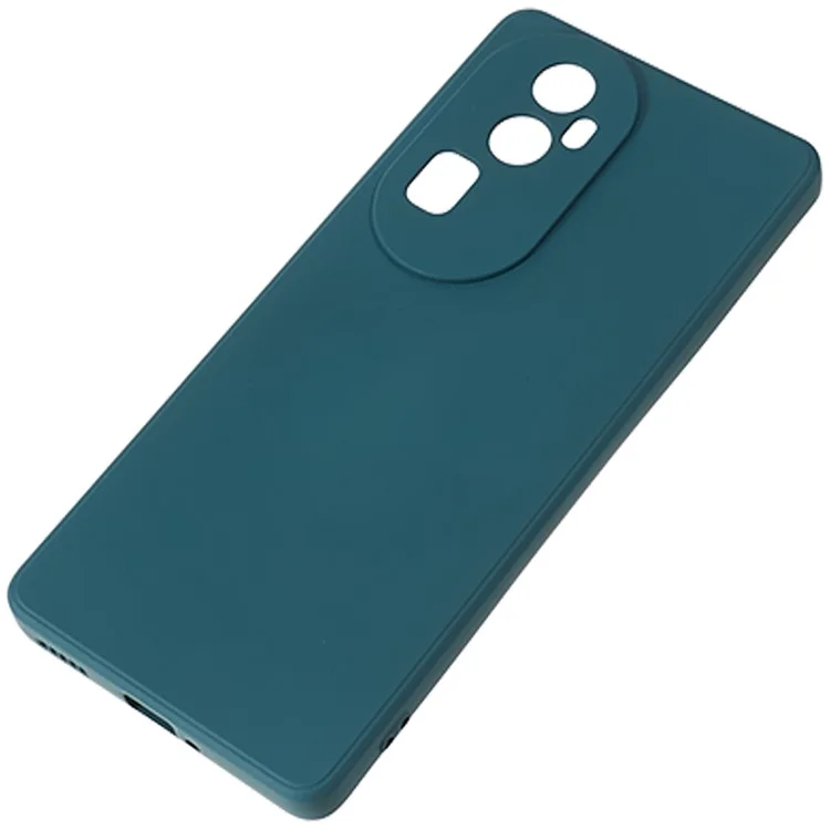 Для Oppo Reno10 Pro+ 5G Fiber Lining Protective Phone Case Rubberized TPU Back Cover - Army Green
