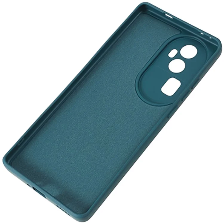 Для Oppo Reno10 Pro+ 5G Fiber Lining Protective Phone Case Rubberized TPU Back Cover - Army Green