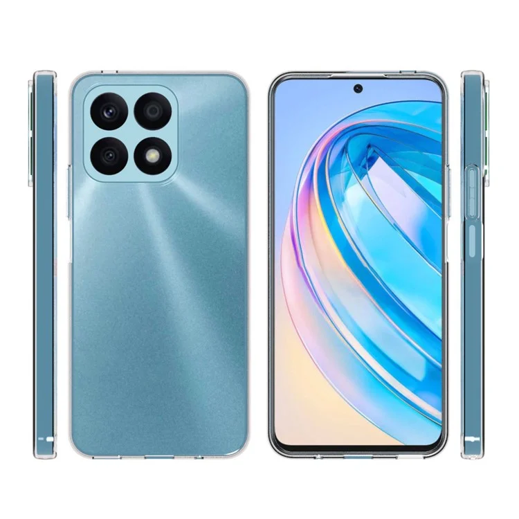 10Piezas / Paquete Para Estuche de teléfono inteligente Honor X8a 4G Sin marca de agua interior Suave TPU Cubierta de teléfono móvil transparente