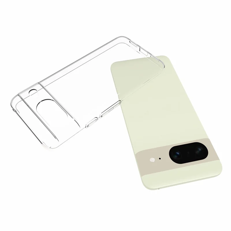 10 stuks / verpakking voor Google Pixel 8 binnenste watermerkvrije telefoonhoes transparante TPU telefoonhoes