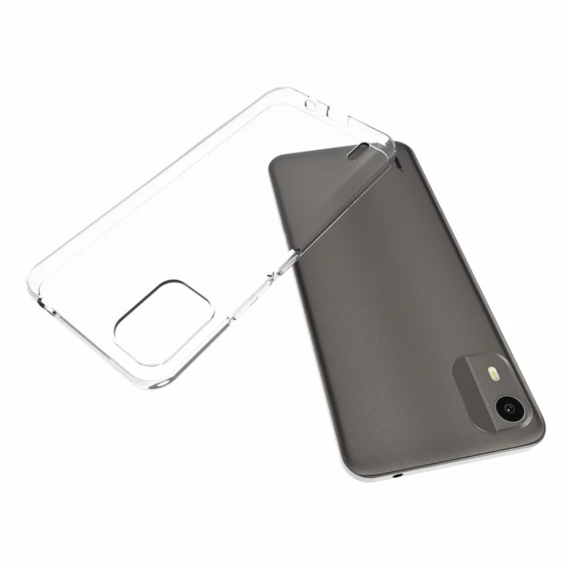 10Pcs / Pack Clear TPU Case for Nokia C12 4G / C12 Pro / C12 Plus , Inner Watermark-Free Phone Cover