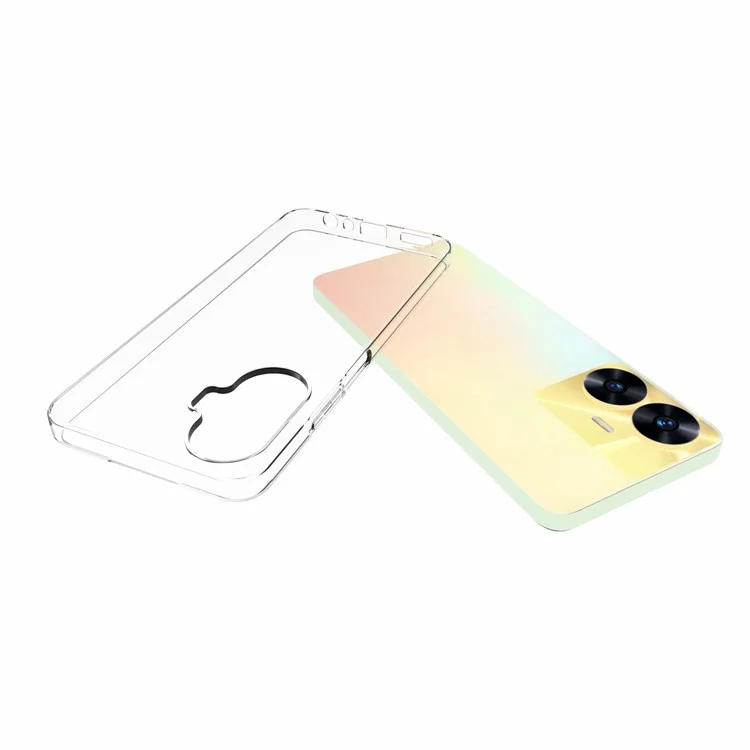 10Pcs / Pack Transparent TPU Phone Case for Realme C55 4G , Inner Watermark-Free Cell Phone Cover