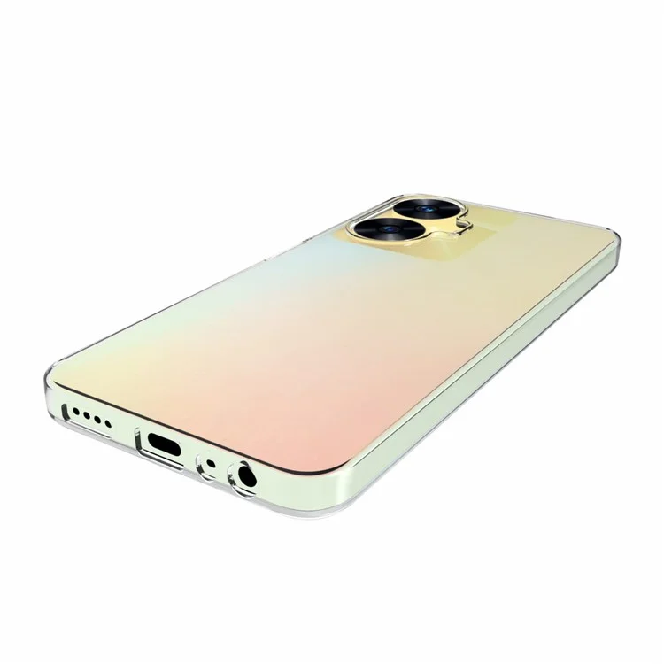 10Pcs / Pack Transparent TPU Phone Case for Realme C55 4G , Inner Watermark-Free Cell Phone Cover