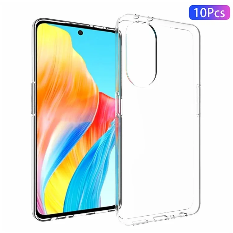 10 Stück / Pack Innere Wasserzeichenfreie TPU-Hülle für Oppo A1 5G, Anti-Kratzer, Klare Handyhülle