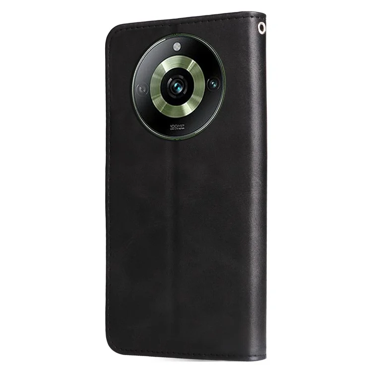 Pour Realme 11 Pro+ / 11 Pro 5G Étui Portefeuille en Cuir avec Support - Noir