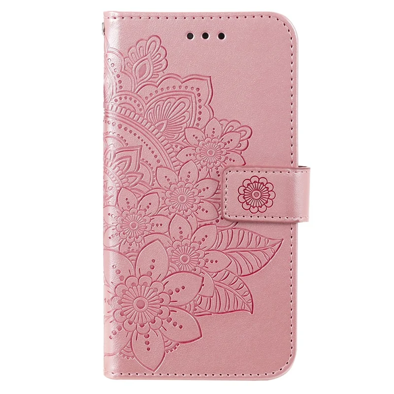 For Realme 11 Pro 5G / 11 Pro+ 5G Case Floral Pattern PU Leather Wallet Stand Phone Cover - Pink