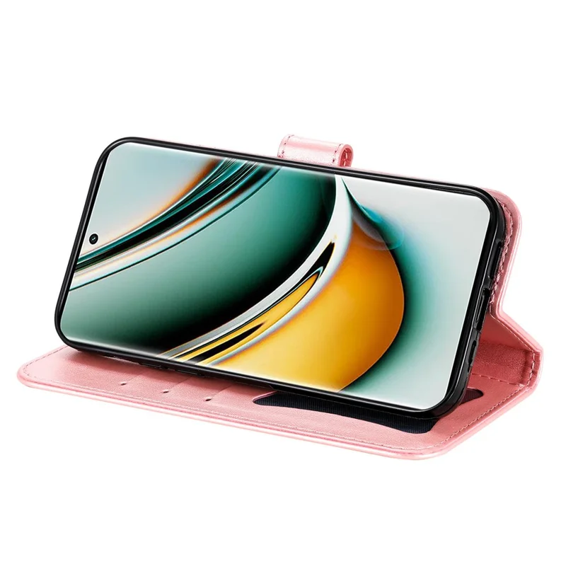 For Realme 11 Pro 5G / 11 Pro+ 5G Case Floral Pattern PU Leather Wallet Stand Phone Cover - Pink