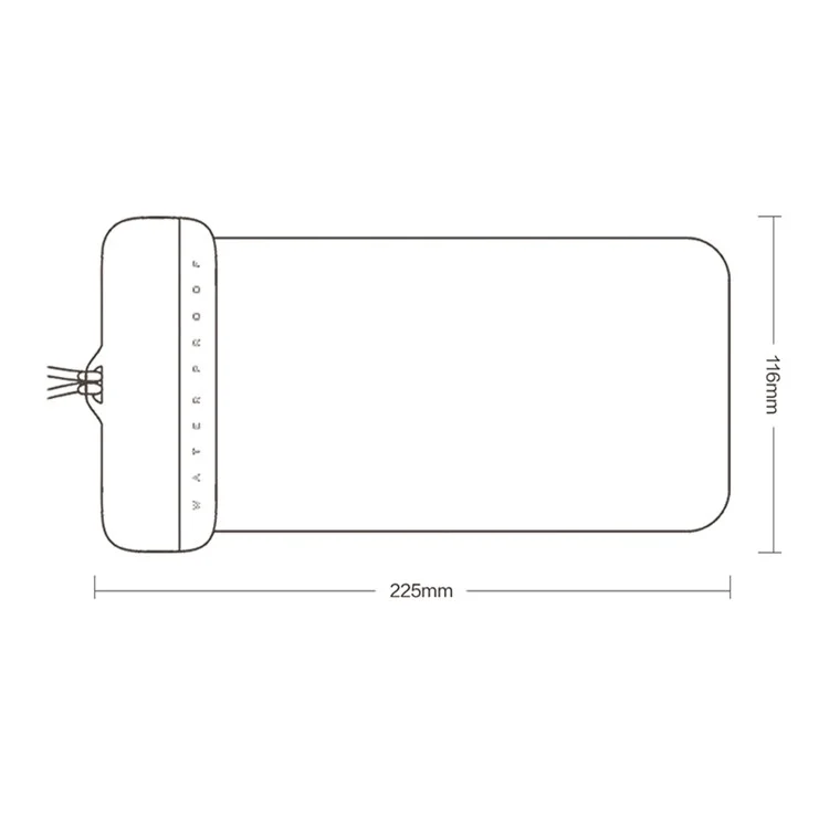 Schwimmende IPX8 wasserdichte Tasche für Mobiltelefone bis 7'' Klarer TPU-Handyhülle Bildschirmempfindlichkeit Trockene Tasche - Schwarz+Schwarz