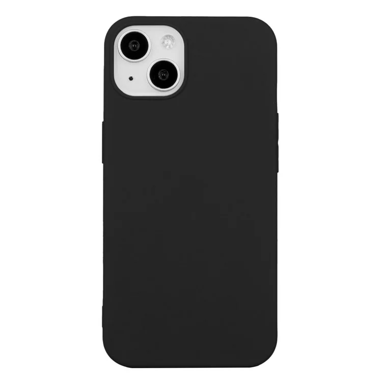 Für iPhone 15 Plus Phone Shell TPU Phone Back Cover Matte Slim-Fit Soft Smartphone Case - Schwarz