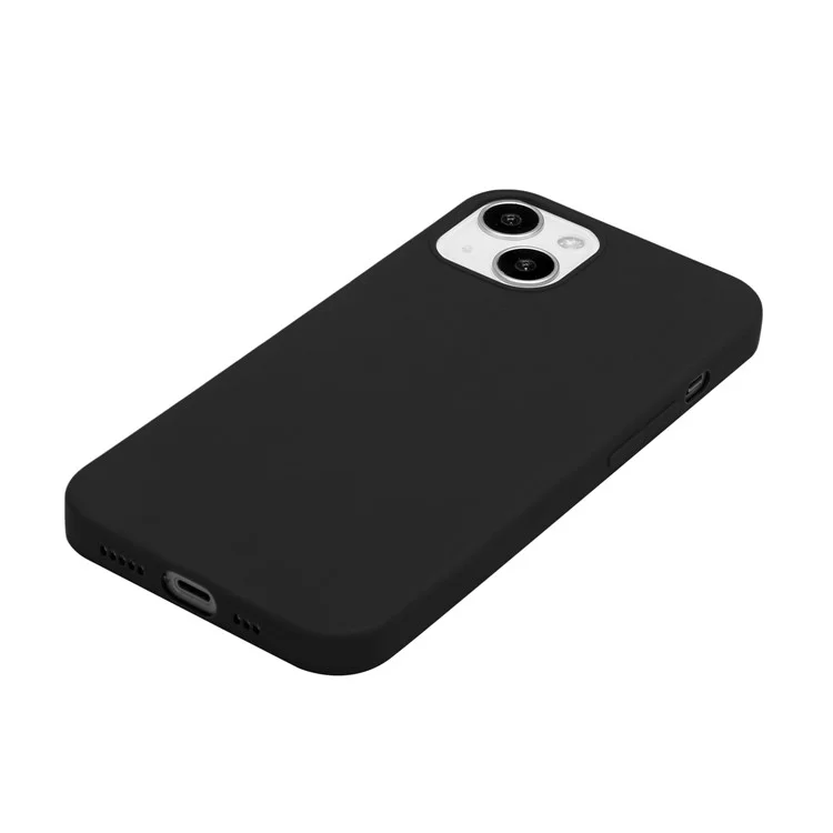 Für iPhone 15 Plus Phone Shell TPU Phone Back Cover Matte Slim-Fit Soft Smartphone Case - Schwarz