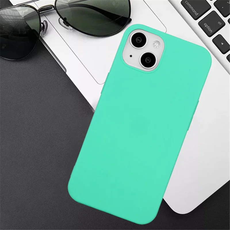 Pour Iphone 15 Matte Slim-Fit Shell TPU TPU Thelle Case Soft Smartphone Cover - Vert