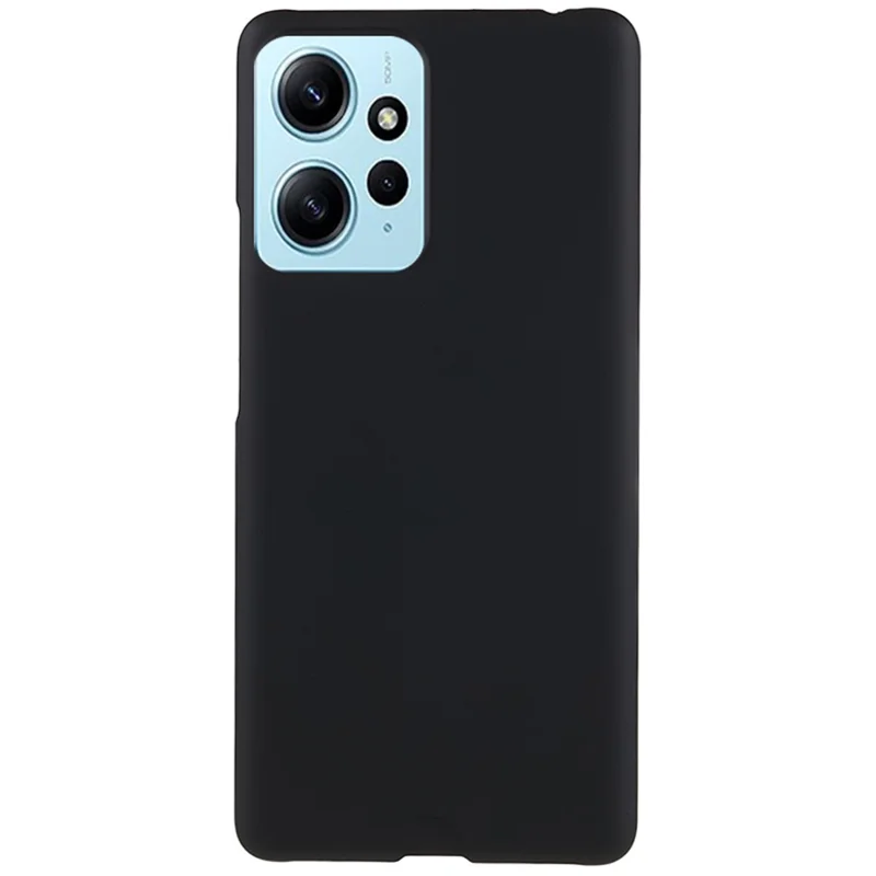 Per Xiaomi Redmi Note 12 4G Hard PC Phone Case Anti-scratch Rubberized Phone Cover - Black
