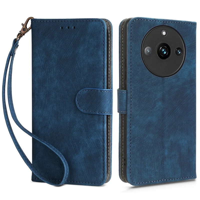For Realme 11 Pro 5G / 11 Pro+ 5G Phone Cover RFID Blocking Wallet Leather Case with Foldable Stand - Blue