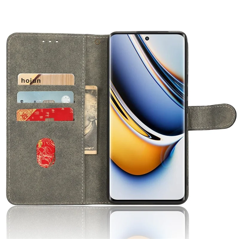 For Realme 11 Pro 5G / 11 Pro+ 5G Phone Cover RFID Blocking Wallet Leather Case with Foldable Stand - Blue