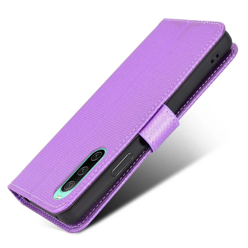 For Sony Xperia 10 V Stand Wallet Phone Case Diamond Texture PU Leather + TPU Phone Cover - Purple