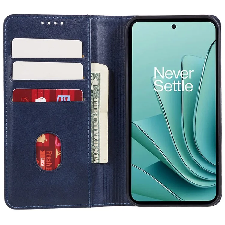 Per OnePlus Nord 3 5G / Ace 2V Custodia Portafoglio Stile Business in Pelle PU Antishock - Blu