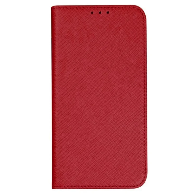 Para OnePlus Ace 2V / Nord 3 5G Textura cruzada Soporte Funda de cuero PU Antirayado Funda de teléfono tipo cartera - Rojo