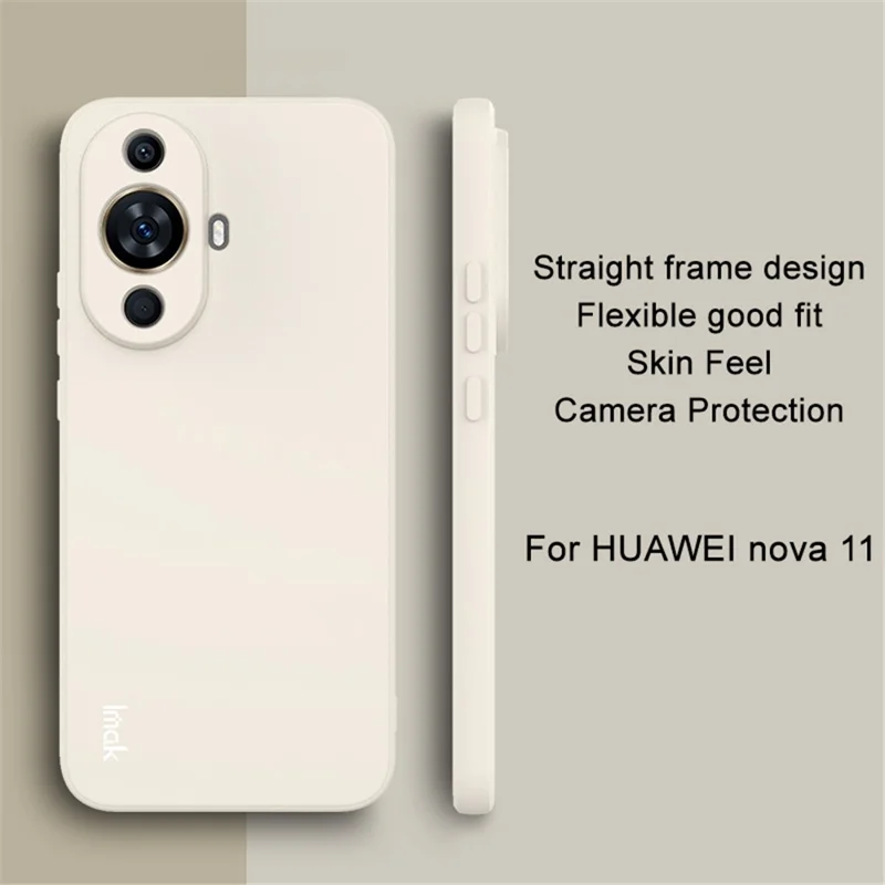 IMAK UC-4 Series For Huawei nova 11 / nova 12 5G / nova 12s 4G / nova 12 Lite 4G Phone Case Straight Edge Soft TPU Protective Cover - White