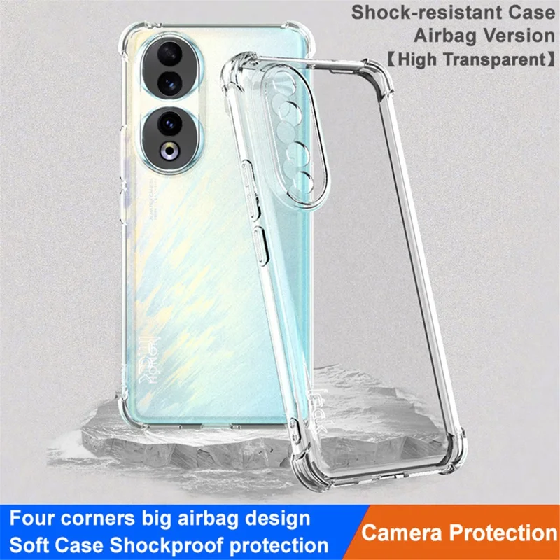IMAK Transparent Phone Case for Honor 90 ,  Anti-scratch Soft TPU Phone Cover - Transparent