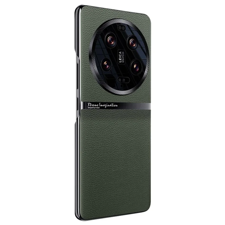 Für Xiaomi 13 Ultra stoßfestes PU-Leder PC-Handyhülle Anti-Rutsch-Schutzabdeckung - Grün