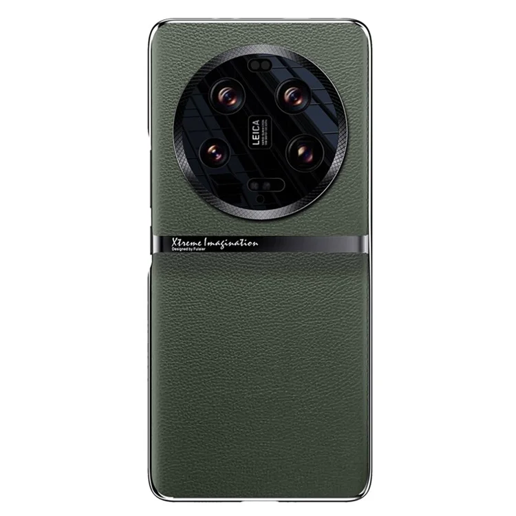 Für Xiaomi 13 Ultra stoßfestes PU-Leder PC-Handyhülle Anti-Rutsch-Schutzabdeckung - Grün