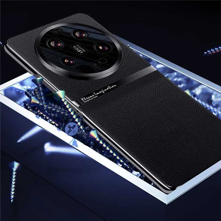 Für Xiaomi 13 Ultra stoßfestes PU-Leder PC-Handyhülle Anti-Rutsch-Schutzabdeckung - Grün