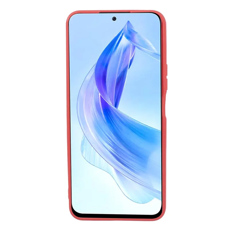 Straight Edge Phone Case for Honor X50i 5G / 90 Lite 5G , Precise Cutout Soft TPU Phone Cover - Red