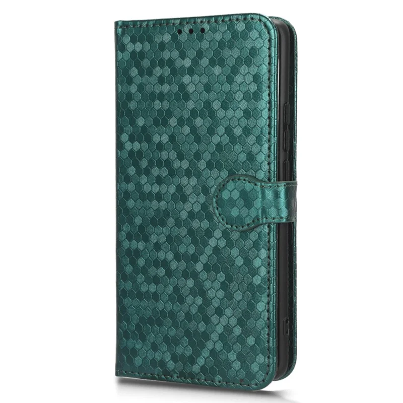 For TECNO Camon 20 Premier 5G PU Leather Wallet Case Dot Imprinted Phone Cover with Stand - Green