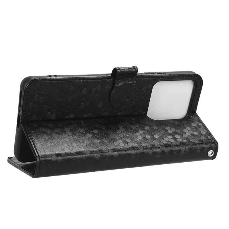 Étui pour téléphone pour Motorola Edge 40 5G, portefeuille en cuir PU avec support, couverture à motif de points - Noir